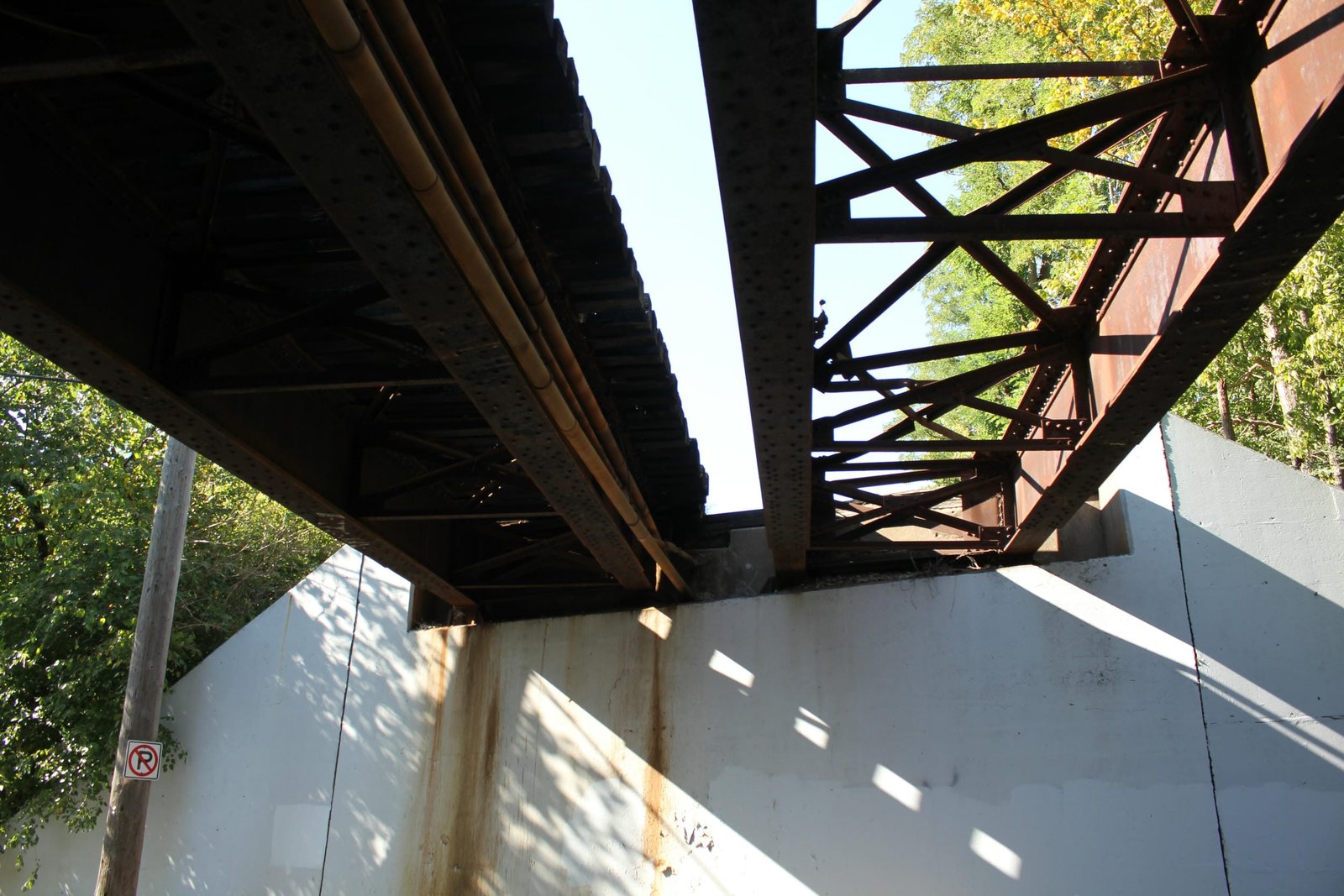 Under bridge
